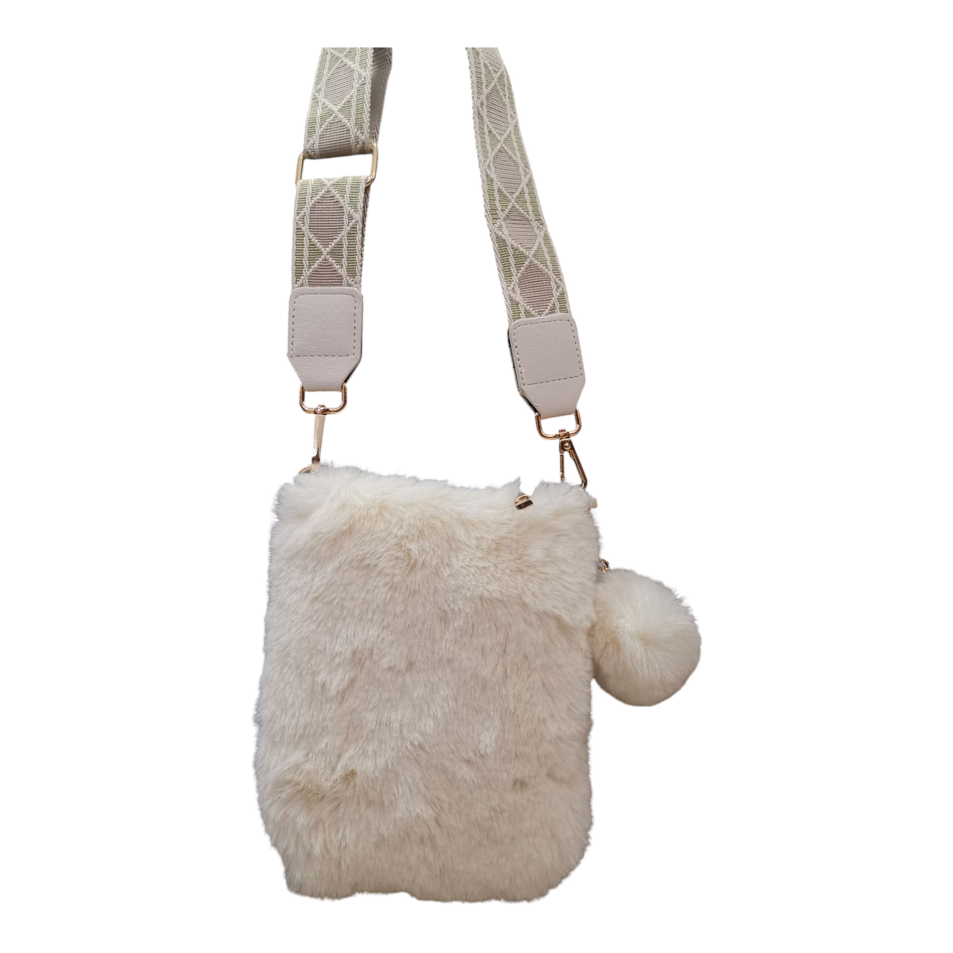 Sac bandoulière en fausse fourrure